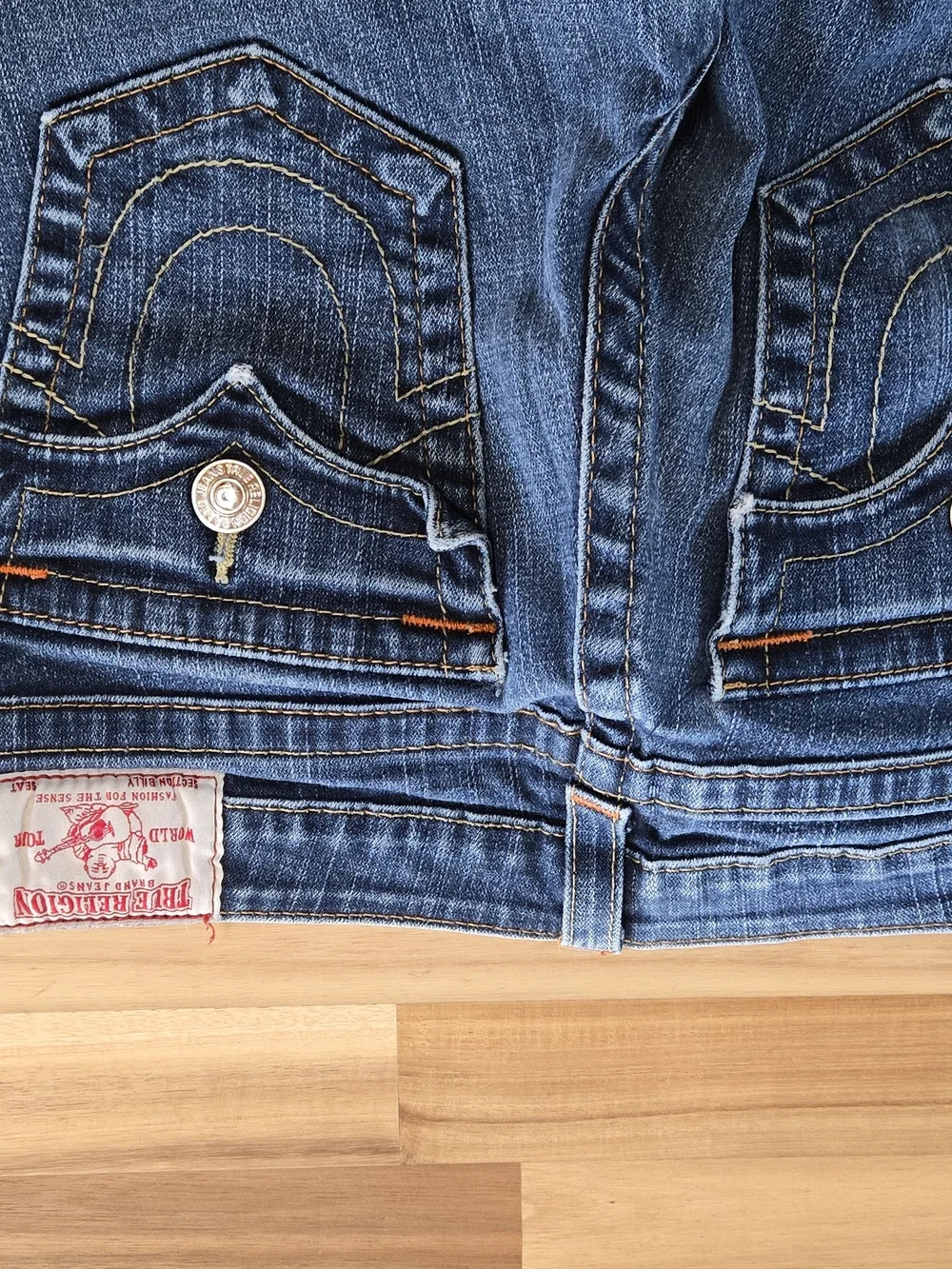 True Religion Men's Classic Blue Straight Jeans